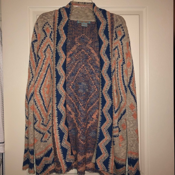 Blue and Orange Cardigan - Picture 1 of 3